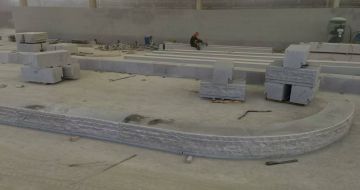 广州 芝麻白整石坐凳（光面+自然面）