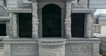 广州 芝麻灰高档墓碑，土墓，可定制