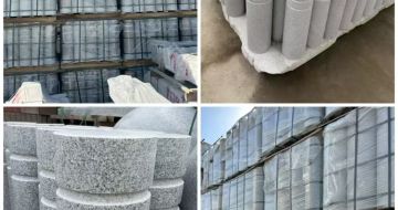 广州 芝麻白花岗岩挡车柱、隔离柱多少钱