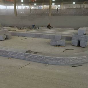 广州 芝麻白整石坐凳（光面+自然面）