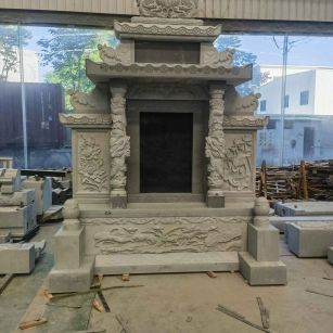 广州 芝麻灰高档墓碑、土墓，一套也支持定做