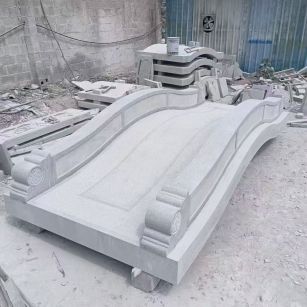 广州 芝麻灰花岗岩园林景观 小石桥