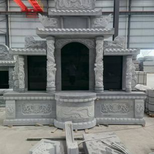 广州 芝麻灰高档墓碑，土墓，可定制