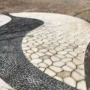 广州 黄金麻冰裂缝室外铺装效果完美展示