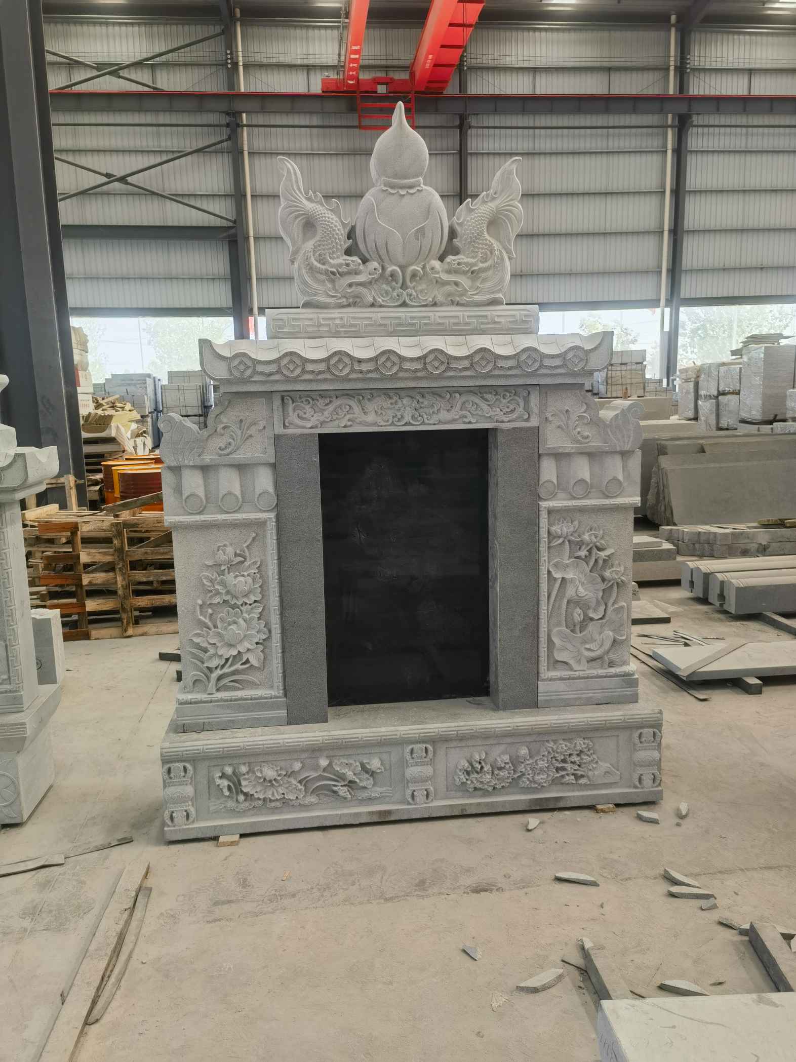 广州 芝麻灰高档墓碑、土墓，一套也支持定做