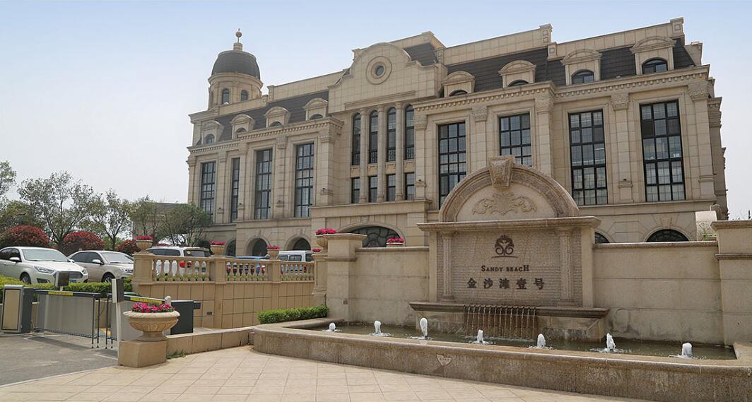 广州花岗岩黄金麻建筑外墙干挂案例