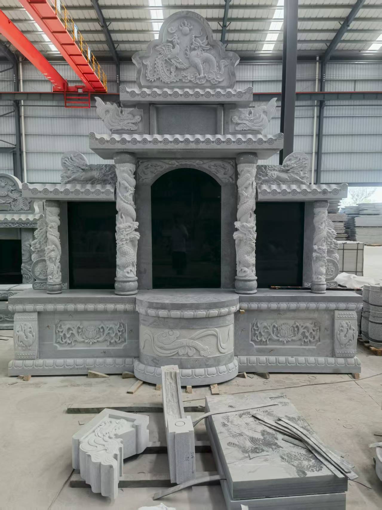 广州 芝麻灰高档墓碑，土墓，可定制