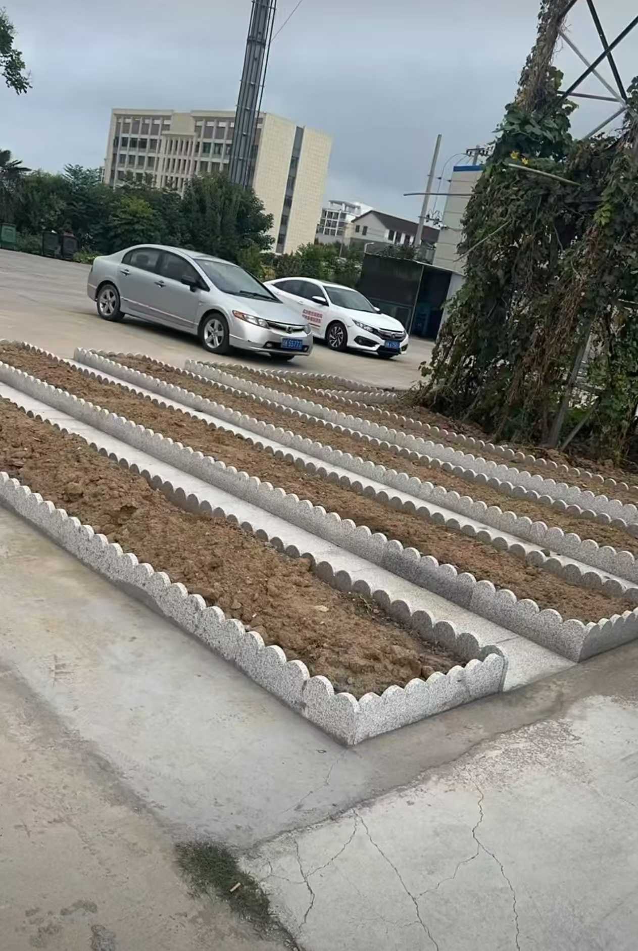 广州 花边石、花围石、花园石安装效果