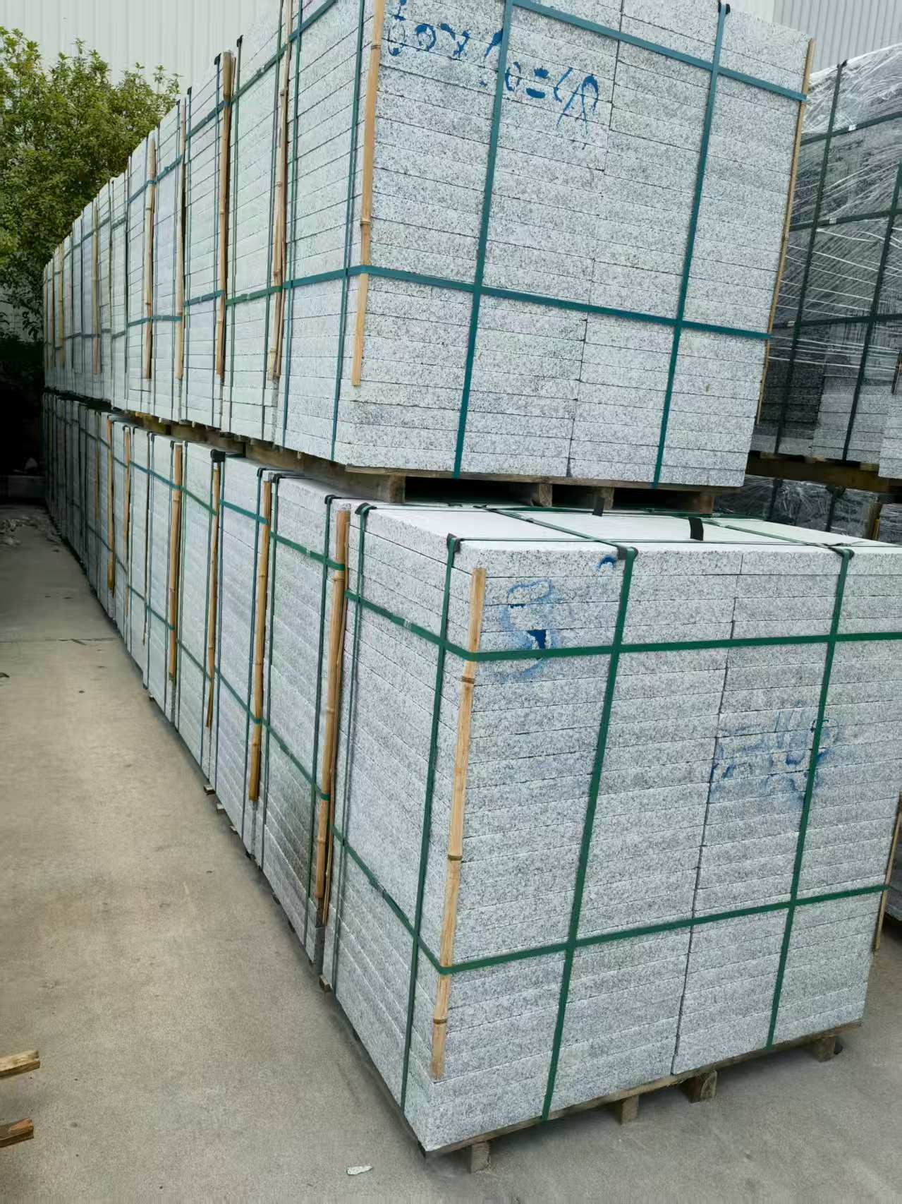 广州 大花芙蓉白火烧成品，市政园林广场地铺石