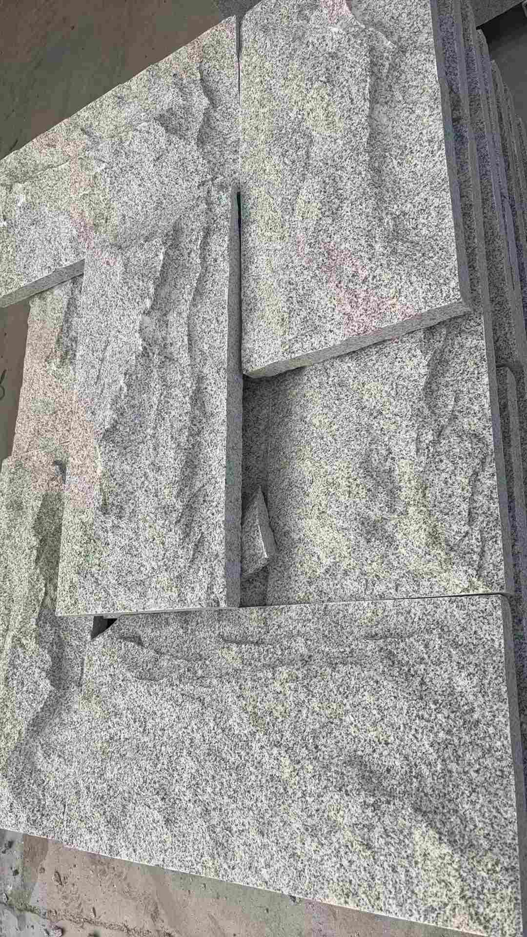 广州 芝麻白自然面花岗岩成品板